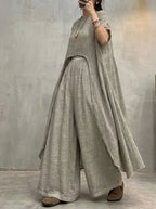 Women's Casual Irregular Design Cotton Linen Set