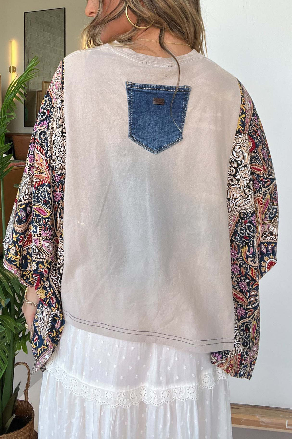 Whitney Houston Mix & Match Tee Beige Floral