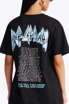 Def Leppard High Low Tee - Black