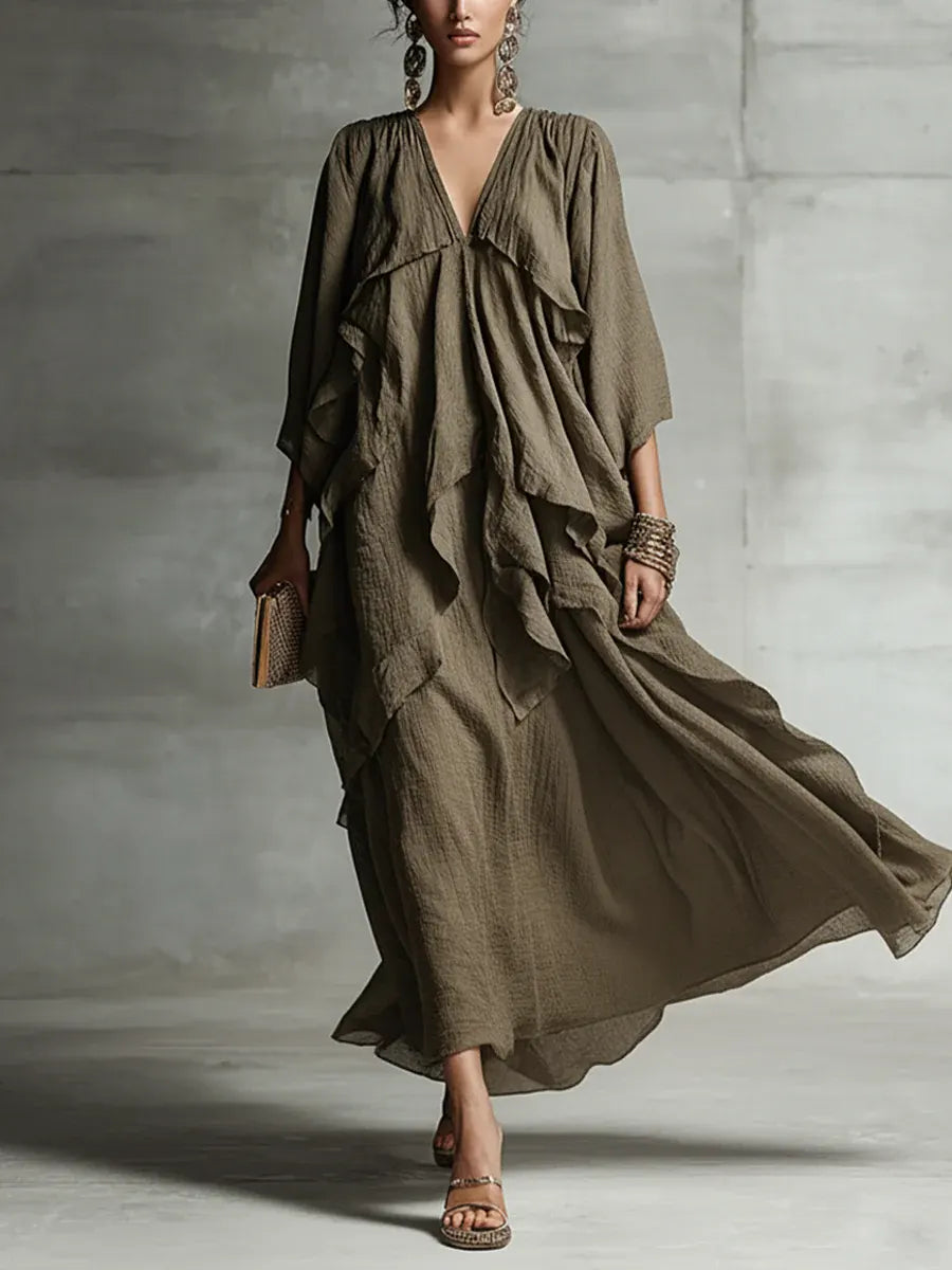 Women's Lace-trim Loose Dress