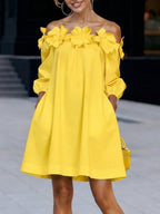 Stylish Blooming Floral A-line Mini Dress
