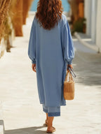 Women's Ethnic Comfortable Loose Top + Pants Cotton Linen Two-piece Set