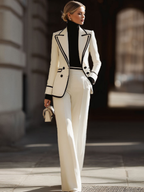 Lightweight Double-Breasted Suit Set