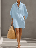 Loose And Comfortable Linen And Cotton Dress