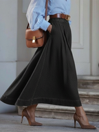Elegant Stylish Irregular Hem Denim Skirt