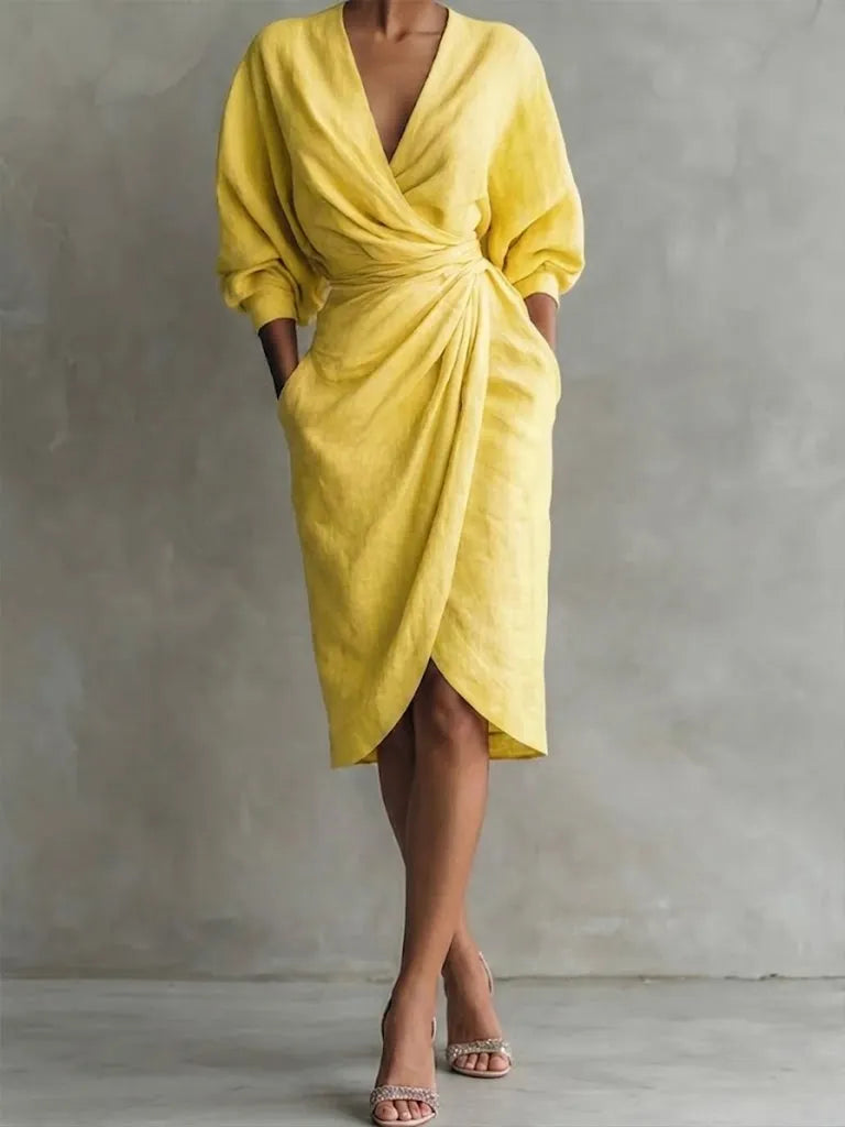 Stylish And Elegant Linen And Cotton Dress