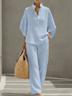 Women's Waffle Two-Piece Set