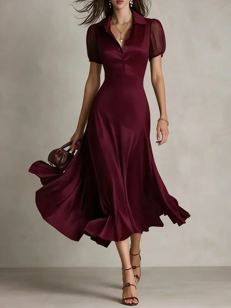 Women's V-neck Elegant Short Sleeve Dress