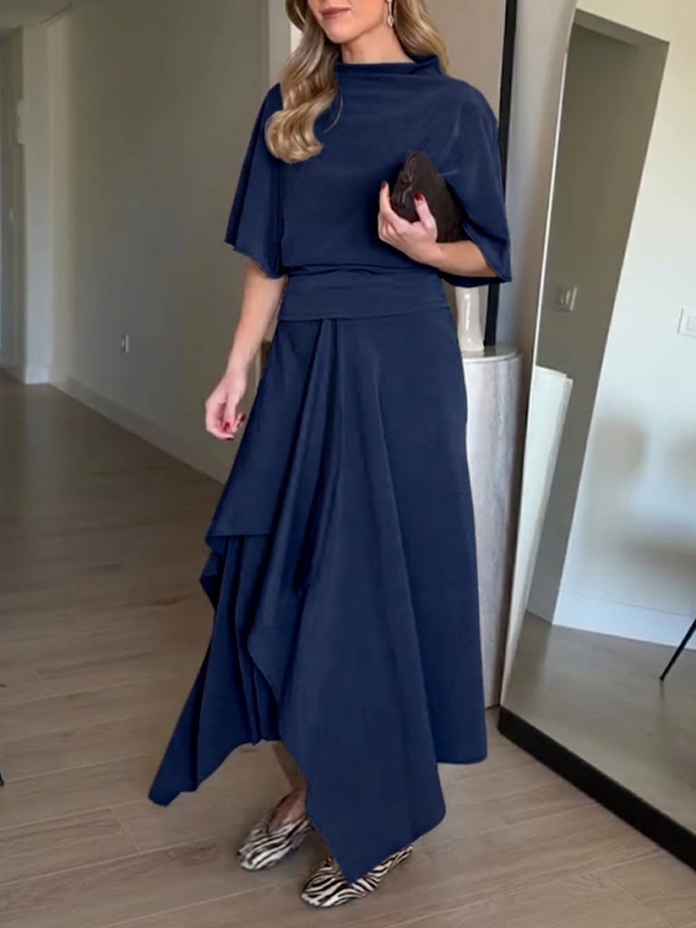 Stylish And Elegant Two-piece Top And Skirt Set