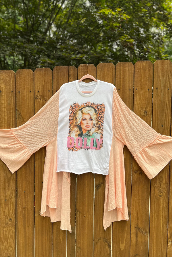 DOLLY LACE KIMONO TEE TUNIC
