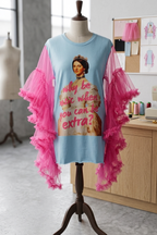 Altered Renaissance Print Dolman Sleeve Tee