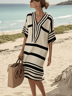 Women'S Contrast Striped Dress