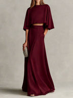 Comfortable & Loose-fitting Cotton-linen Two-piece Set