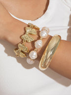 Women's Retro Multi-layer Line Wrap Geometric Open Bracelet Set