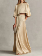 Comfortable & Loose-fitting Cotton-linen Two-piece Set