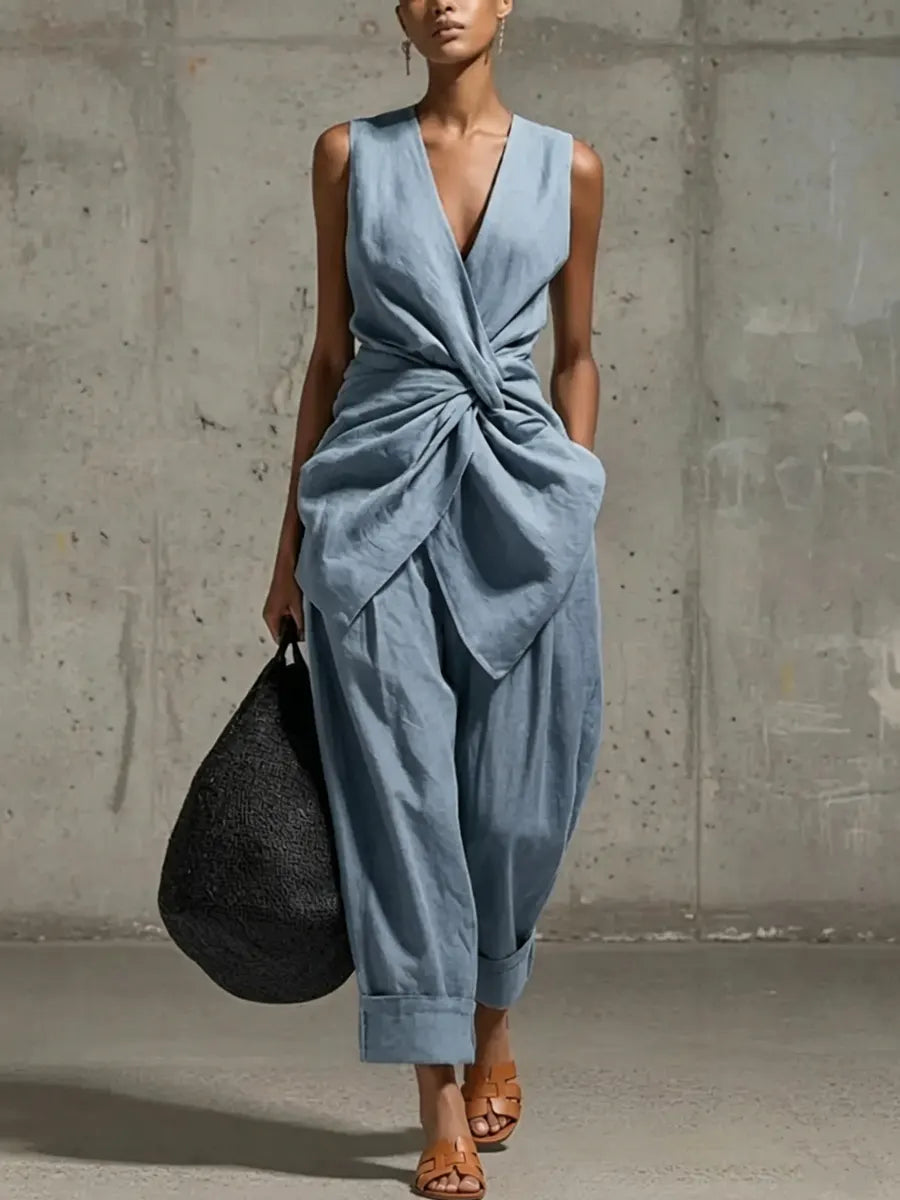 Women's Linen Twist Knot Set