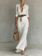 Women's Casual Fashion Long-sleeve Shirt Dress