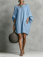 Casual Cotton and Linen Dress