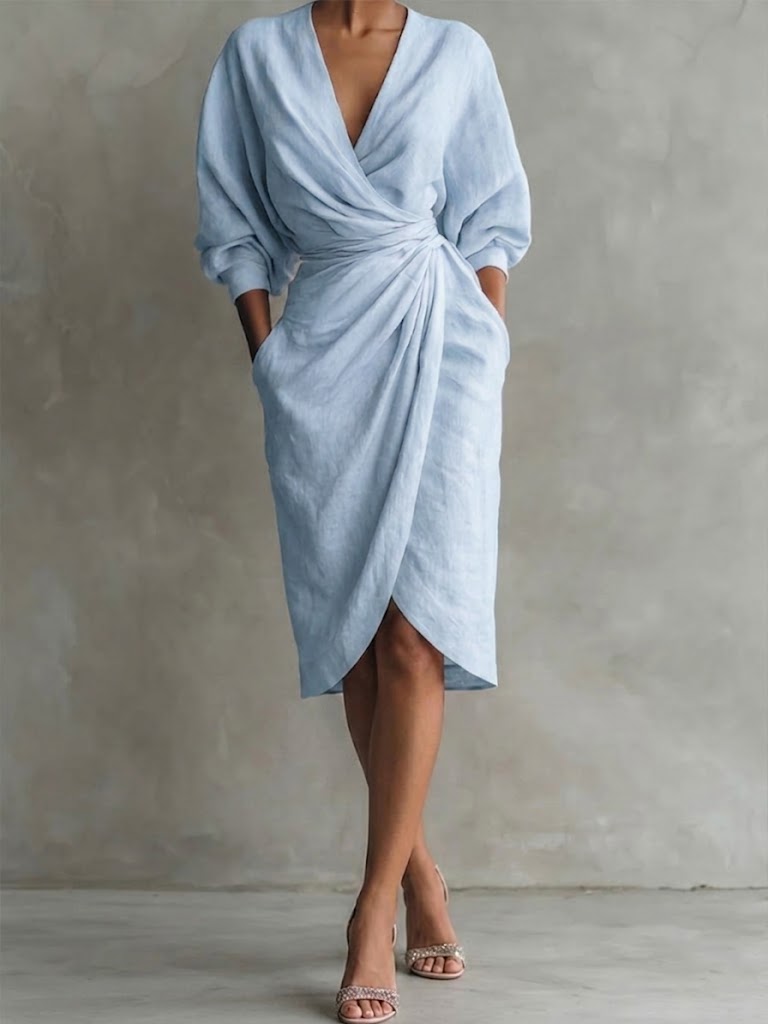 Stylish And Elegant Linen And Cotton Dress