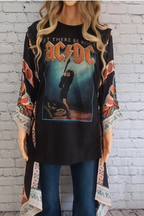 Black AC/DC rock Mix & Match Tee （No Patch）