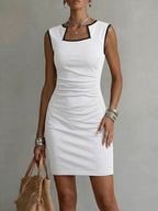Women's Solid-color Pleated Dress