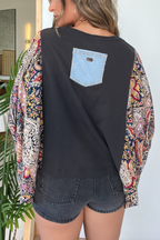 Queen Mix & Match Tee Black Floral