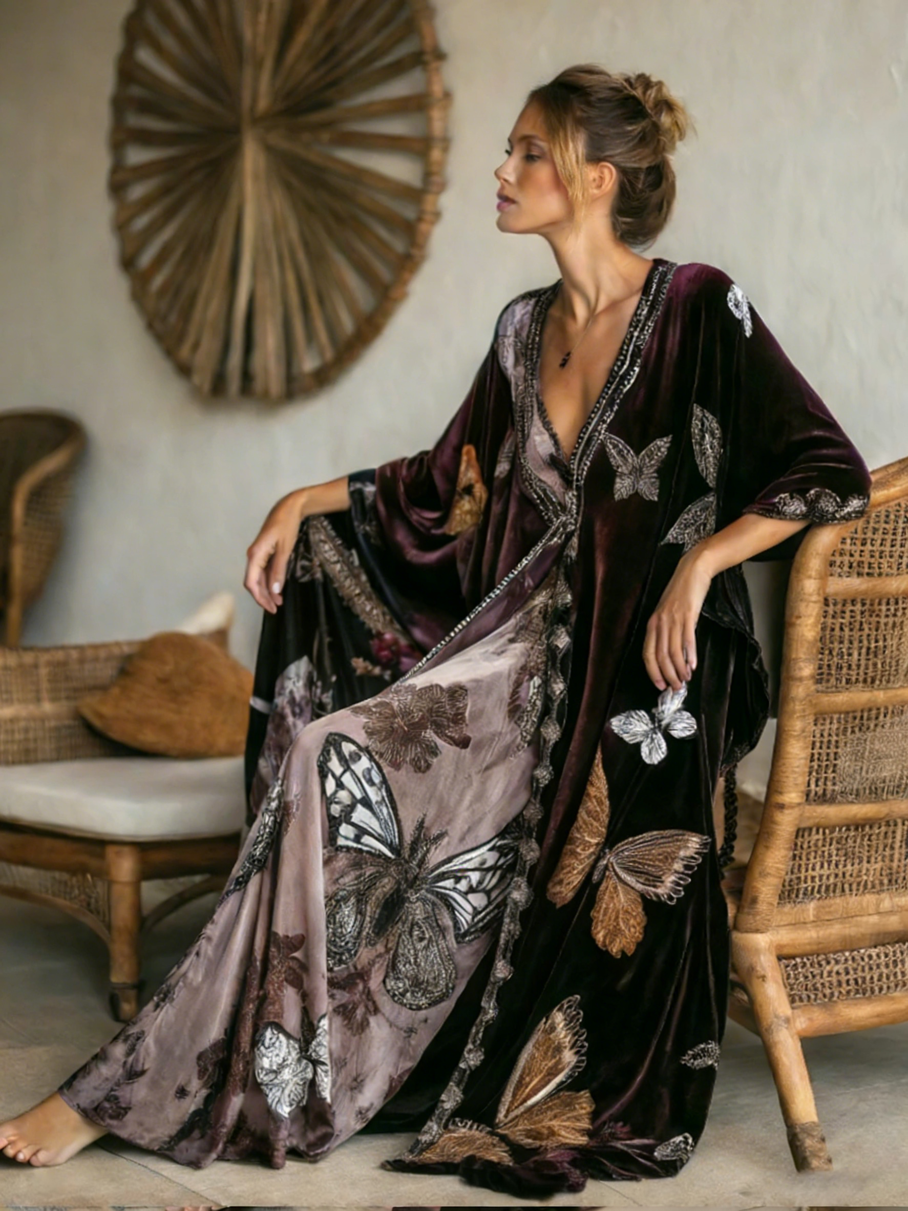 Women's autumn and winter velvet two-piece suit