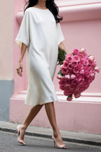 Women's Elegant Solid Color Loose Dress
