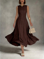 Women's Sleeveless Pleated Dress
