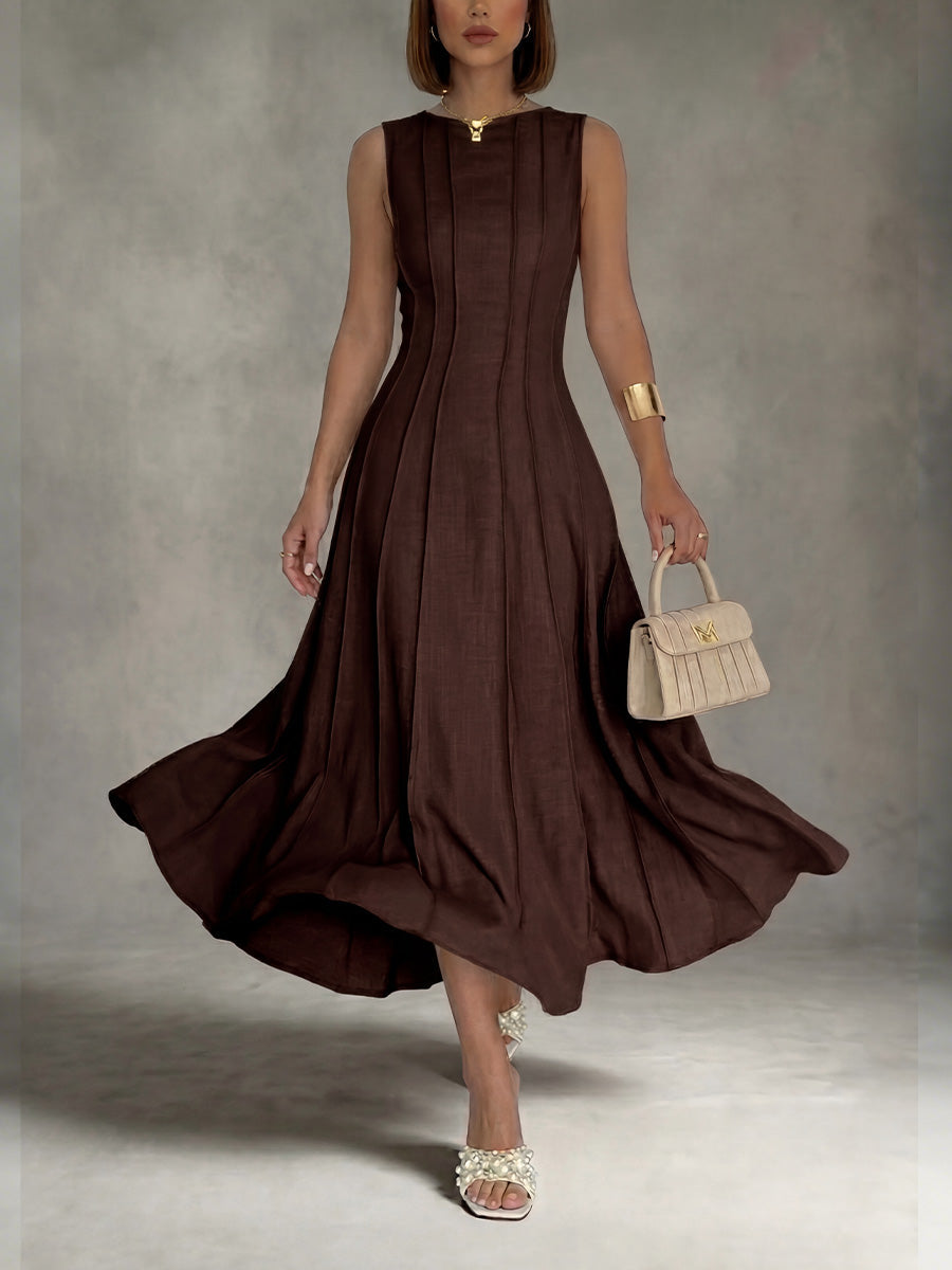 Women's Sleeveless Pleated Dress