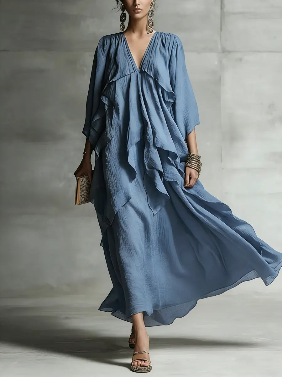 Women's Lace-trim Loose Dress