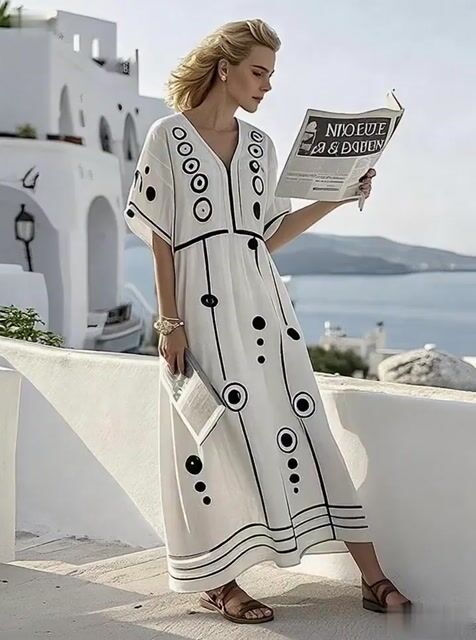 Ladies Loose Printed Dress