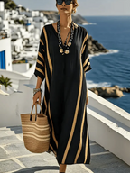 Women'S Contrast Striped Dress