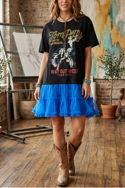 Time and Tru Tom Petty Way Out West Upcycled Tee