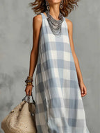 Women's Color Block Art Casual Stylish Vacation Maxi Dress