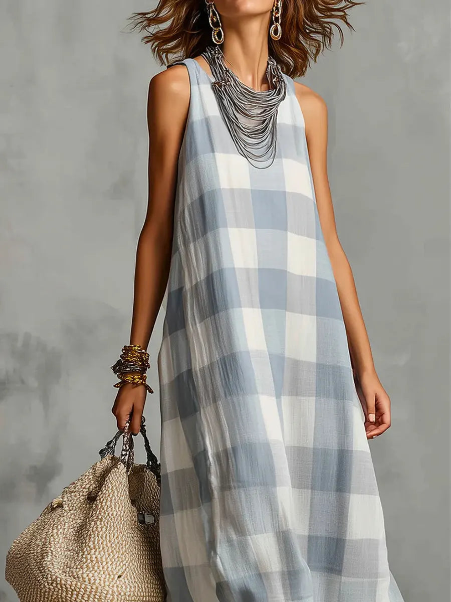 Women's Color Block Art Casual Stylish Vacation Maxi Dress
