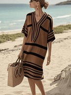 Women'S Contrast Striped Dress