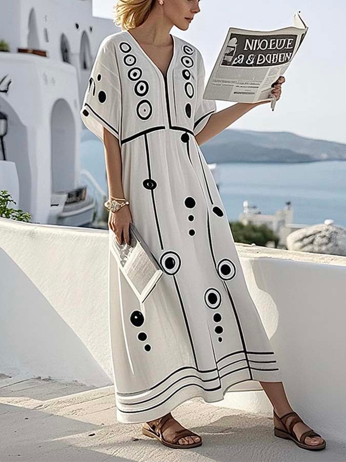 Ladies Loose Printed Dress