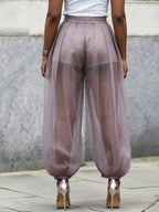Stylish & Sexy Sheer Faux Two-piece Pants