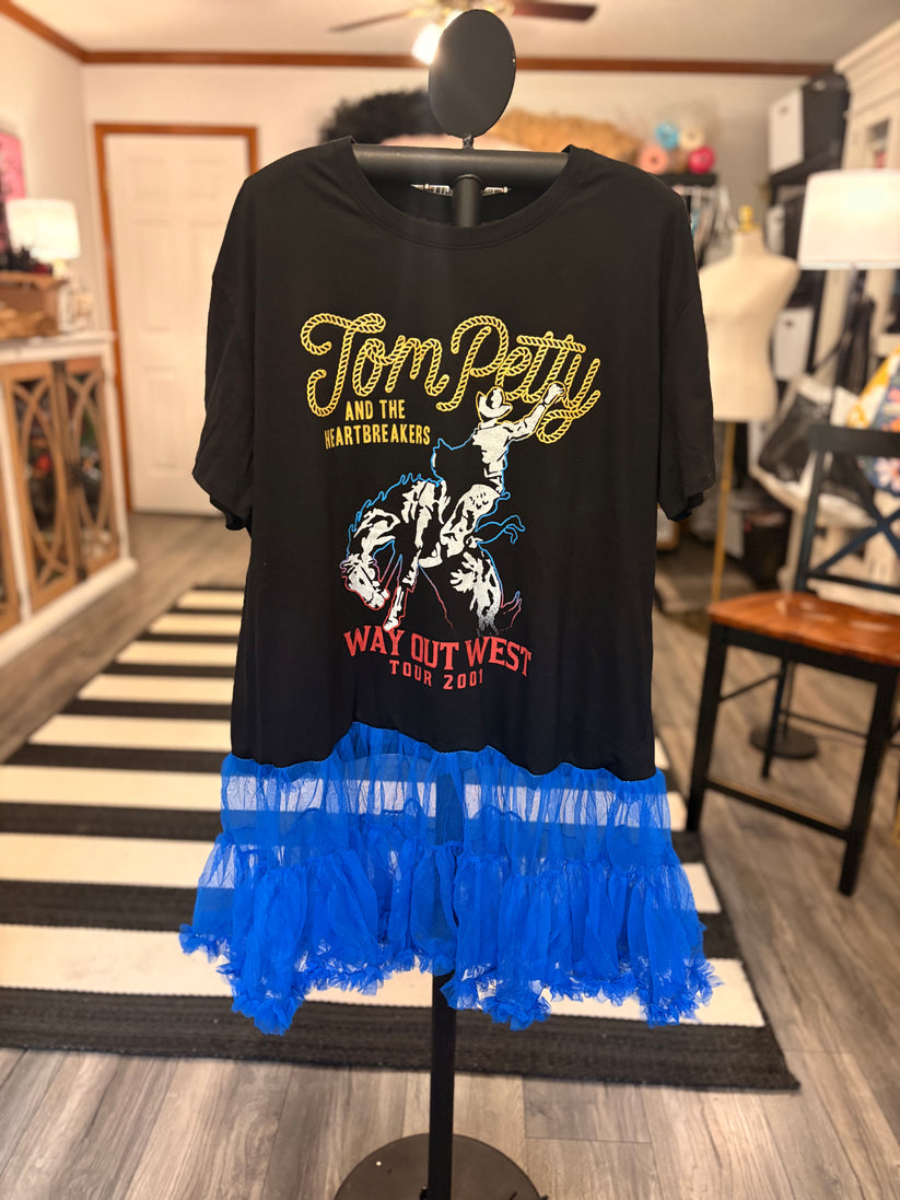 Time and Tru Tom Petty Way Out West Upcycled Tee