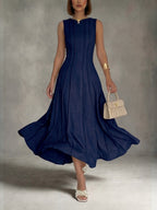 Women's Sleeveless Pleated Dress