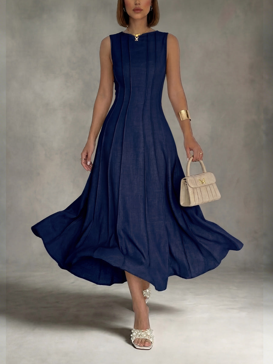 Women's Sleeveless Pleated Dress