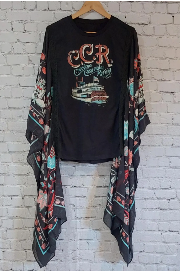 Black CCR Creedence Clearwater Revival Mix & Match Tee （No Patch）