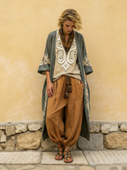 Bohemian Retro Loose Cotton And Linen Three-piece Set