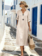 Women'S Casual Solid Color  Dress