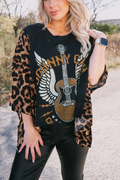 Printed Bat-Sleeve T-Shirt (with Back Pocket)