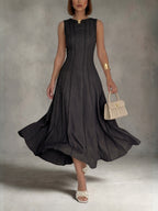 Women's Sleeveless Pleated Dress