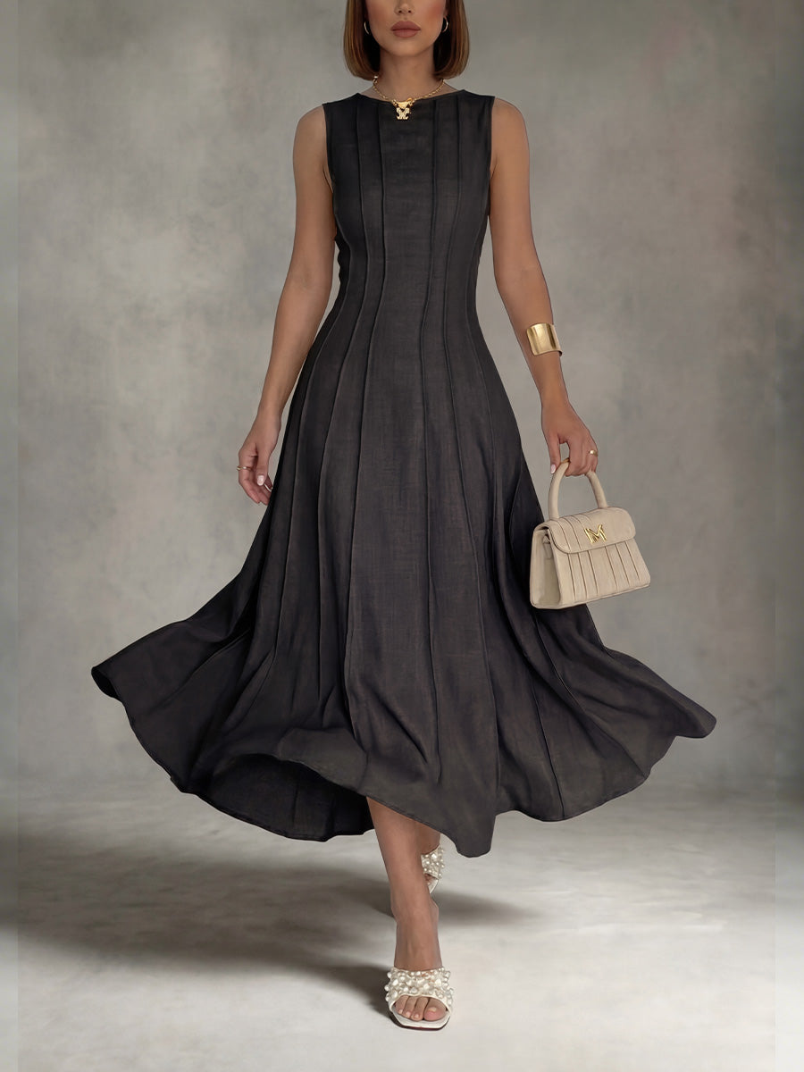 Women's Sleeveless Pleated Dress