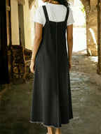Women's Casual Sleeveless Cotton Denim Dress