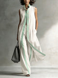 Minimalist Art-Style Decorative Trim Cotton-Linen Two-Piece Set